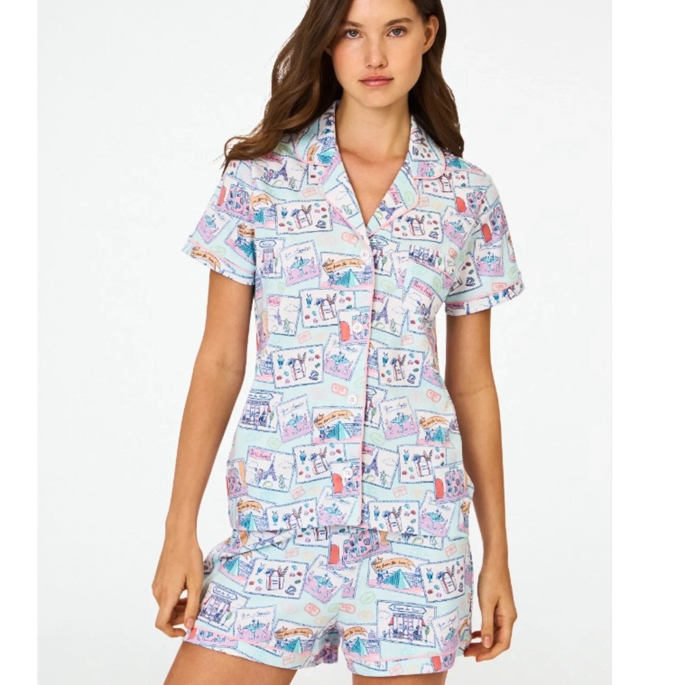 NWT Roller Rabbit Paris Monkey Pajama Set Size Women’s Medium *SOLD OUT*